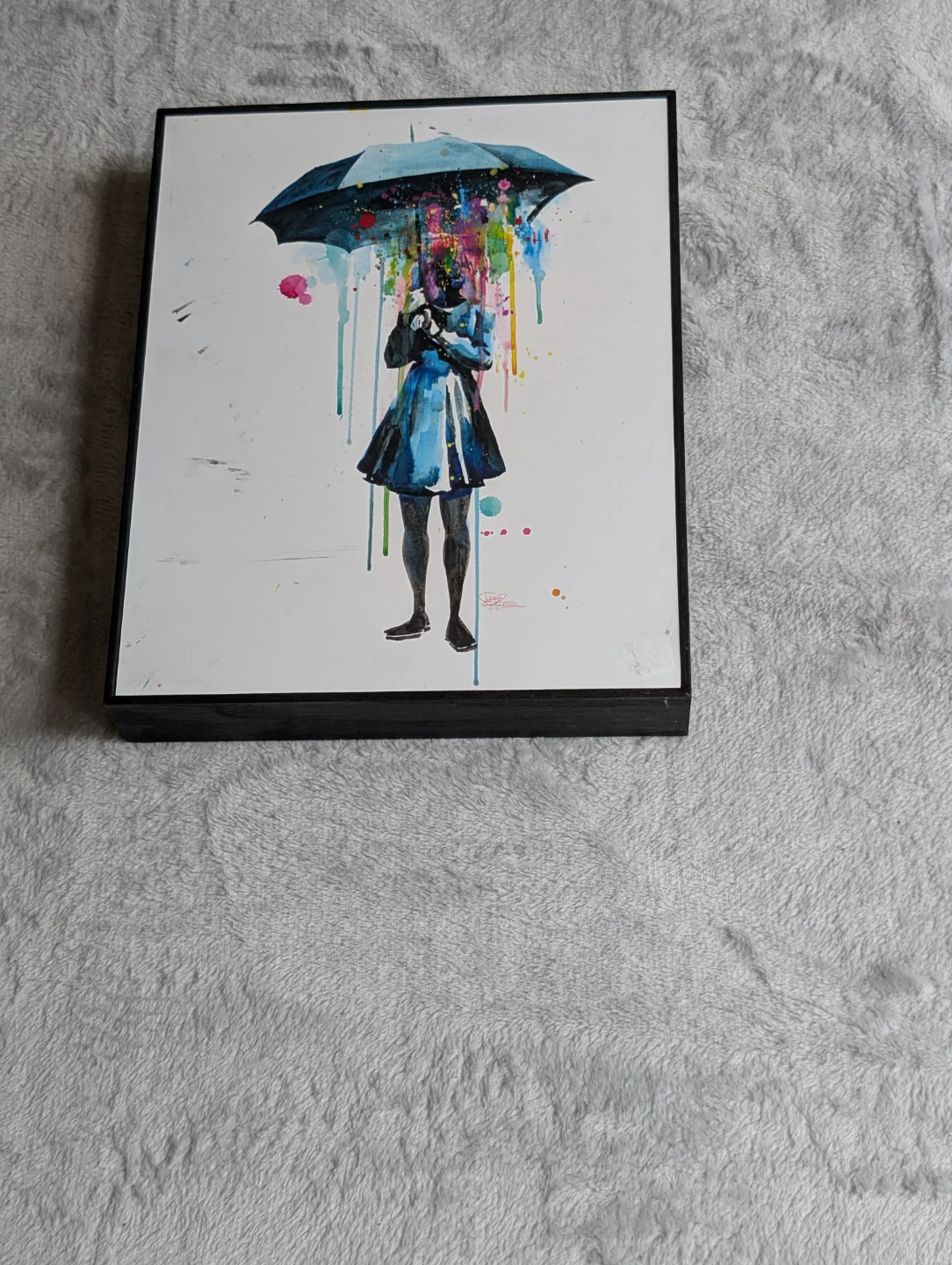 Rainy By Lora Zombie signed Art Framed by Eye On Walls Canada - photo 4