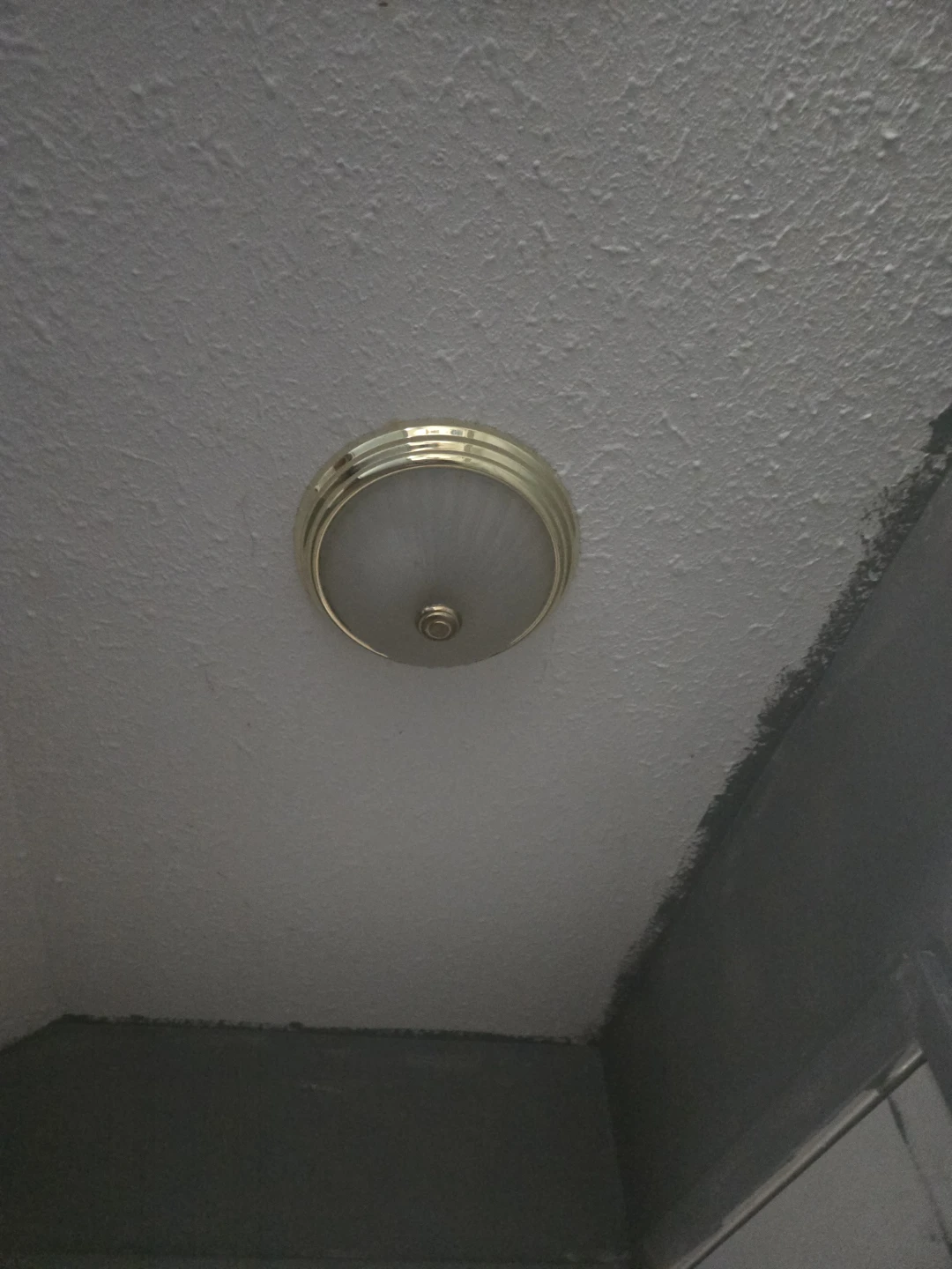 Brass Finish Flush Mount Ceiling Light and Matching fan - photo 2