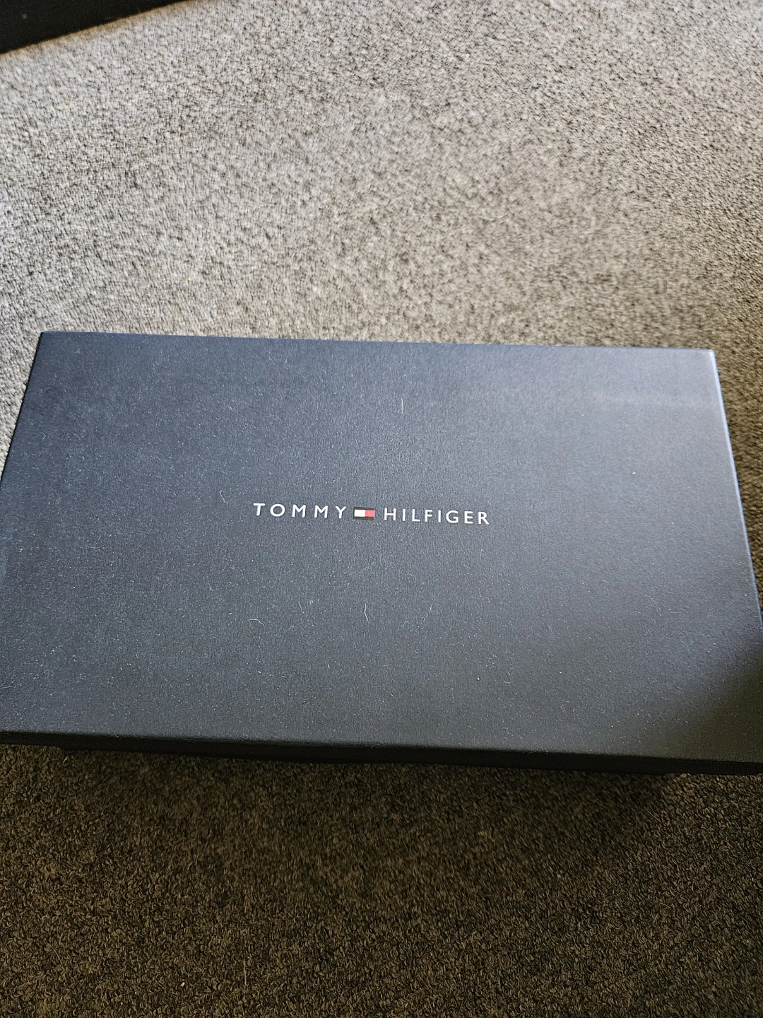 Tommy Hilfiger Men's Black Leather Sneakers