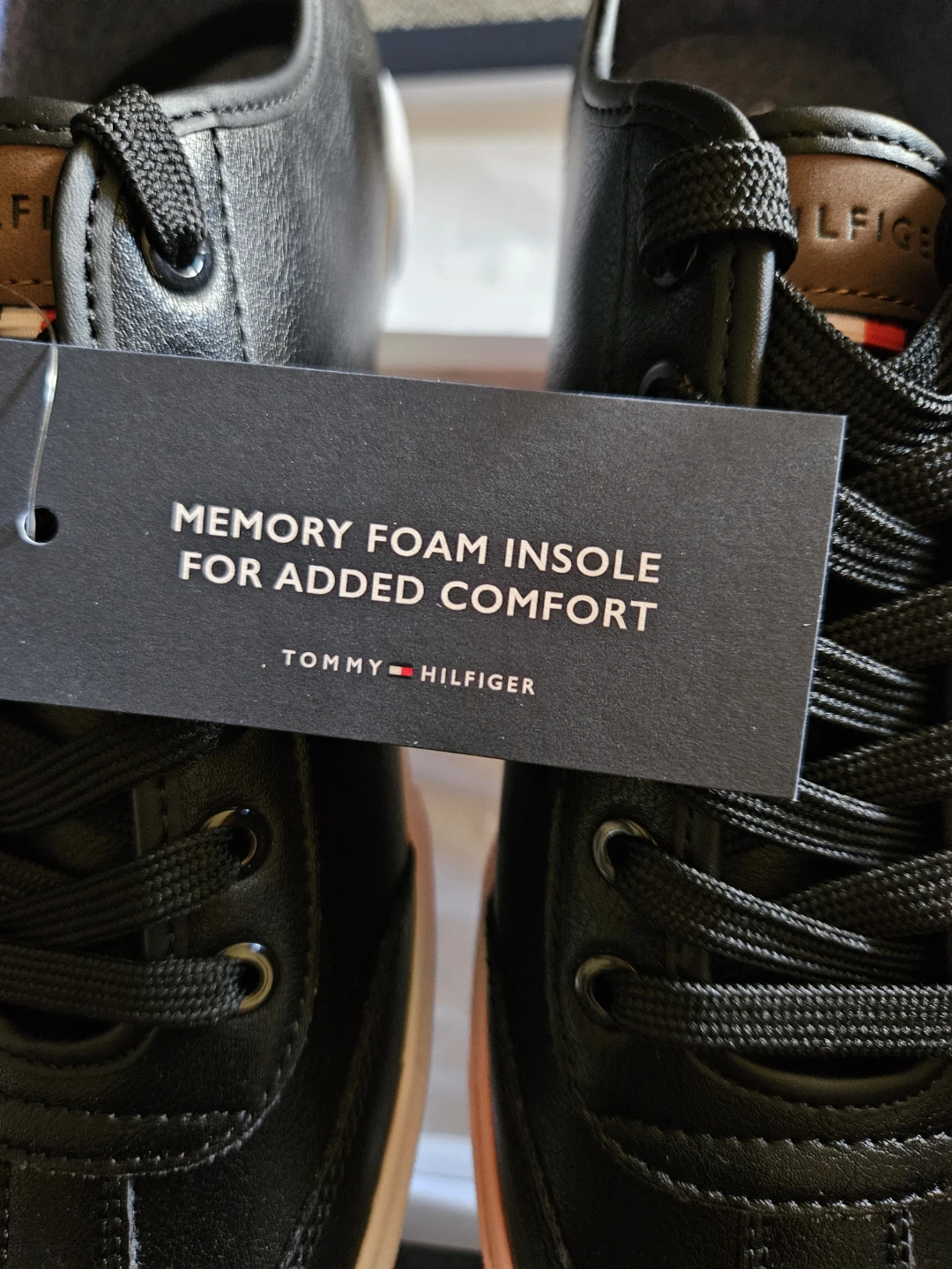 Tommy Hilfiger Men's Black Leather Sneakers - photo 5