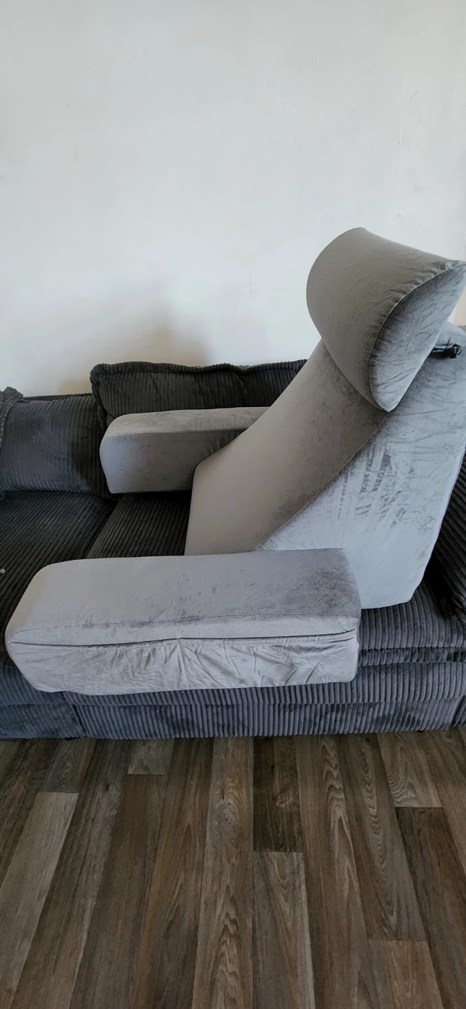 Grey Sofa Armrests and Headrest Covers - photo 2