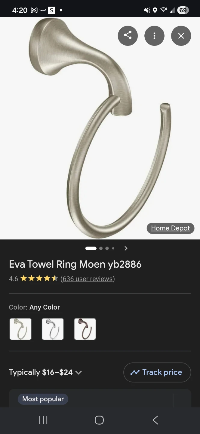 Moen Eva Towel Ring