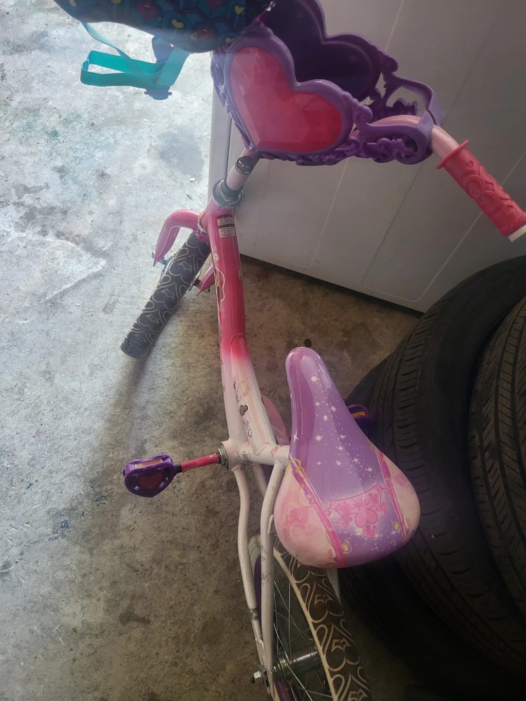 Girls' Purple and Pink Bike with Basket - photo 2