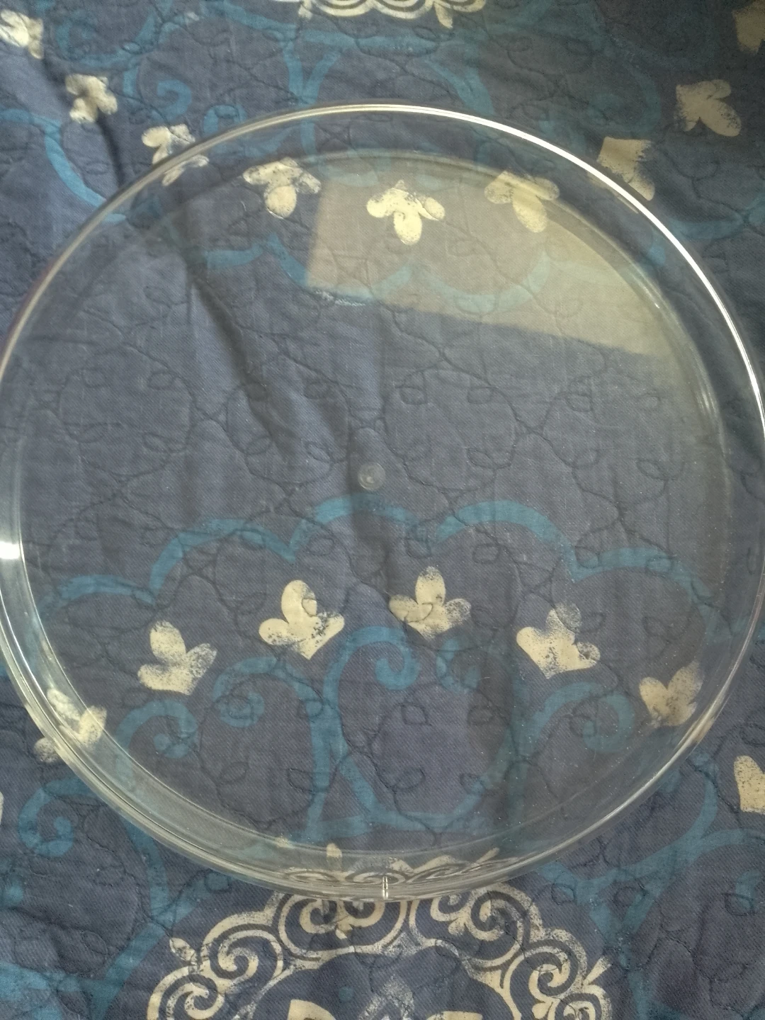Hard plastic transparent round tray