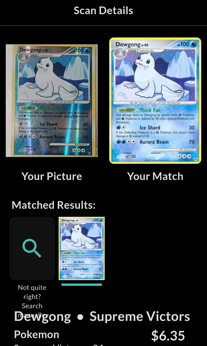 Pokemon Dewgong Lv.40 Trading Card - photo 3