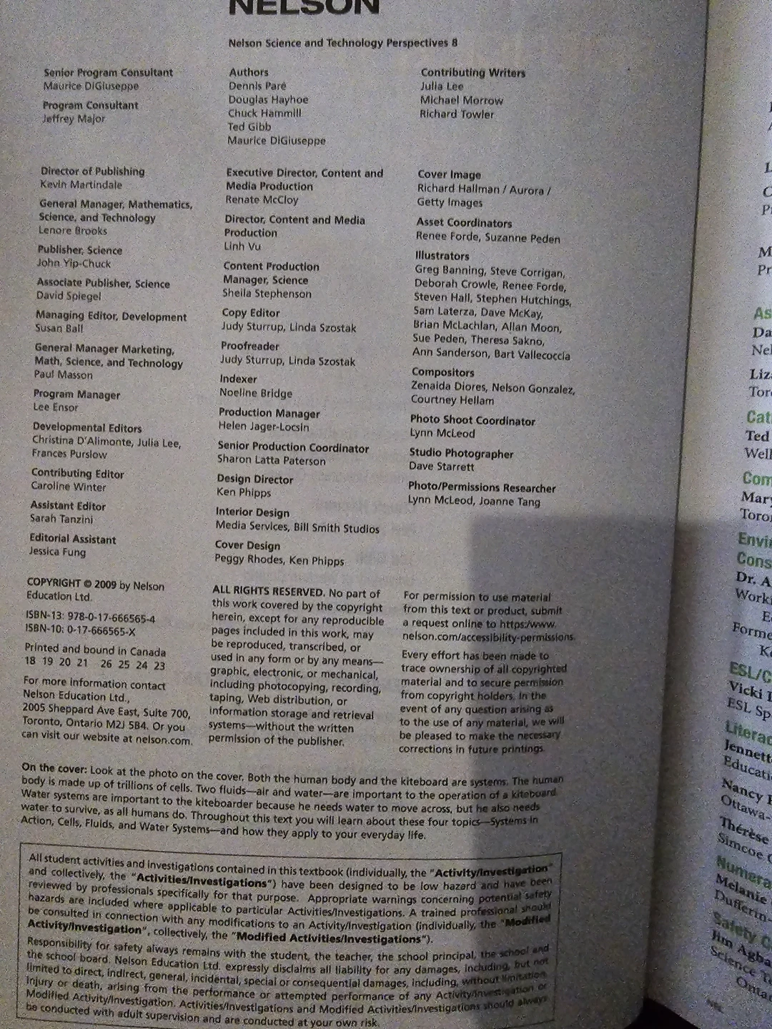 Nelson Science & Technology Perspectives 8 Textbook - photo 2
