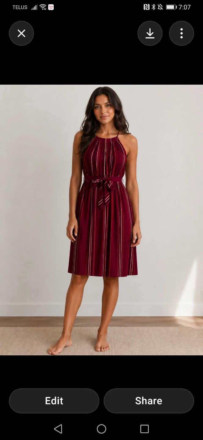 RW&CO. Striped Halter Dress M/M
