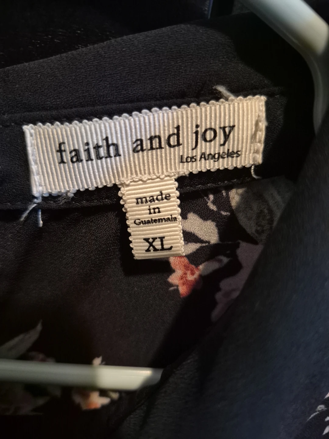 Faith and Joy Black Floral Sleeveless Blouse XL - photo 3