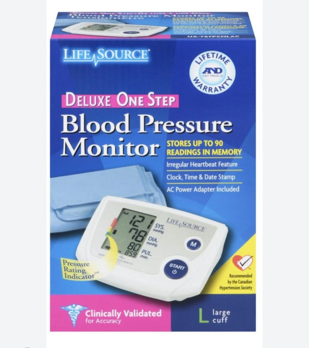 Life Source Deluxe One Step Blood Pressure Monitor