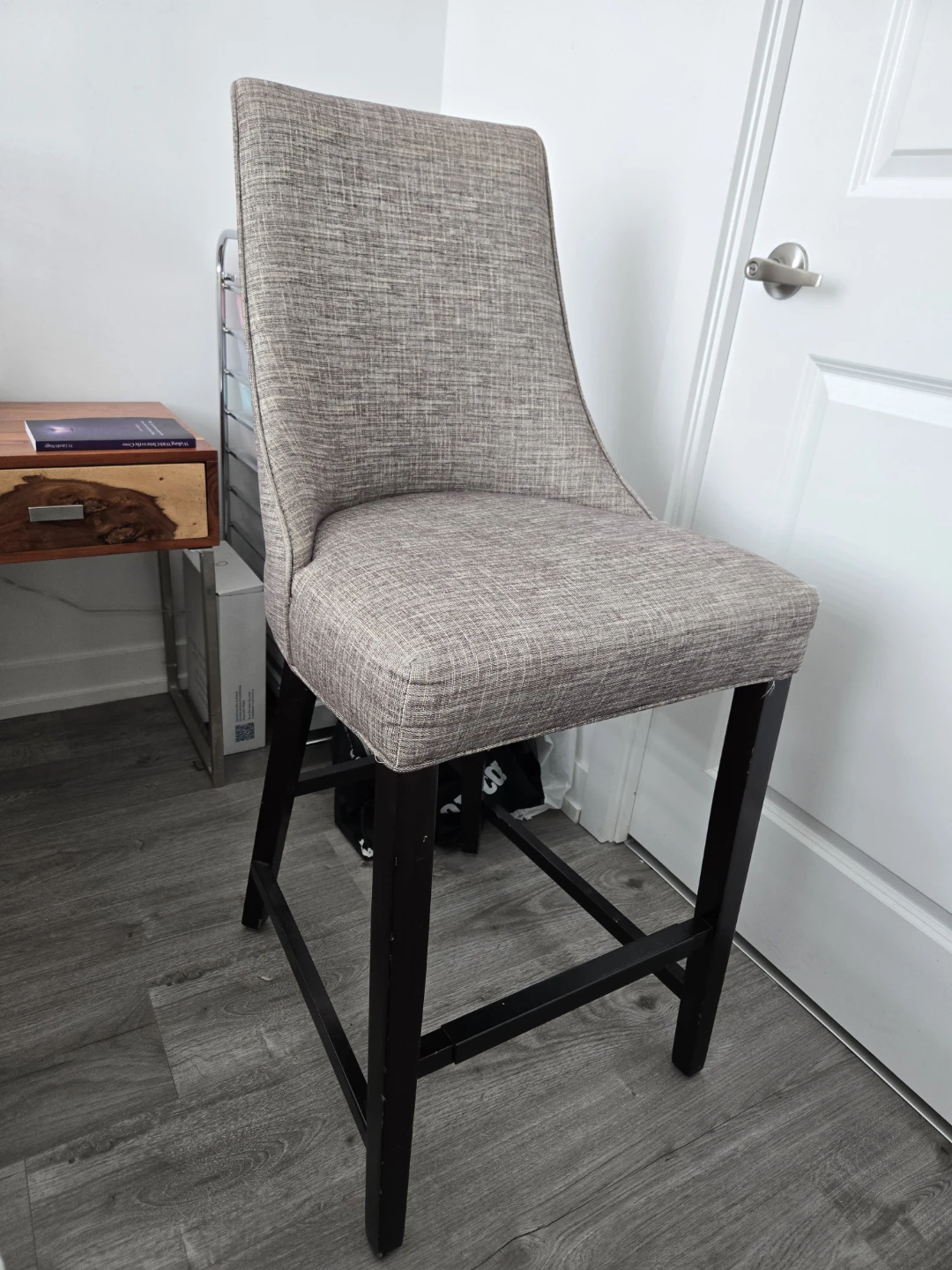 4 Counter Height Fabric Bar Stools - photo 2