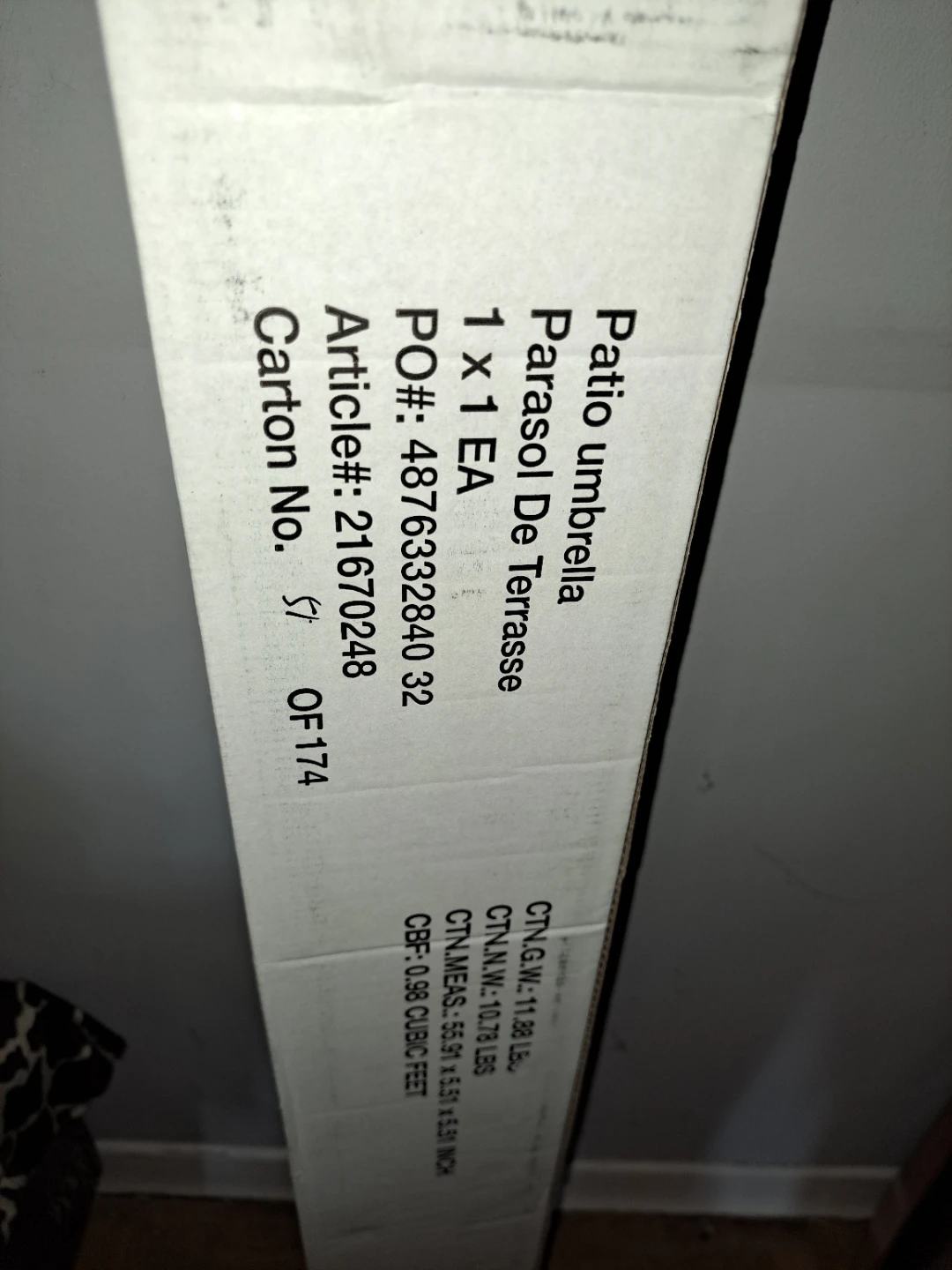 2 NEW in box 9' Patio Umbrella - Grey - photo 5