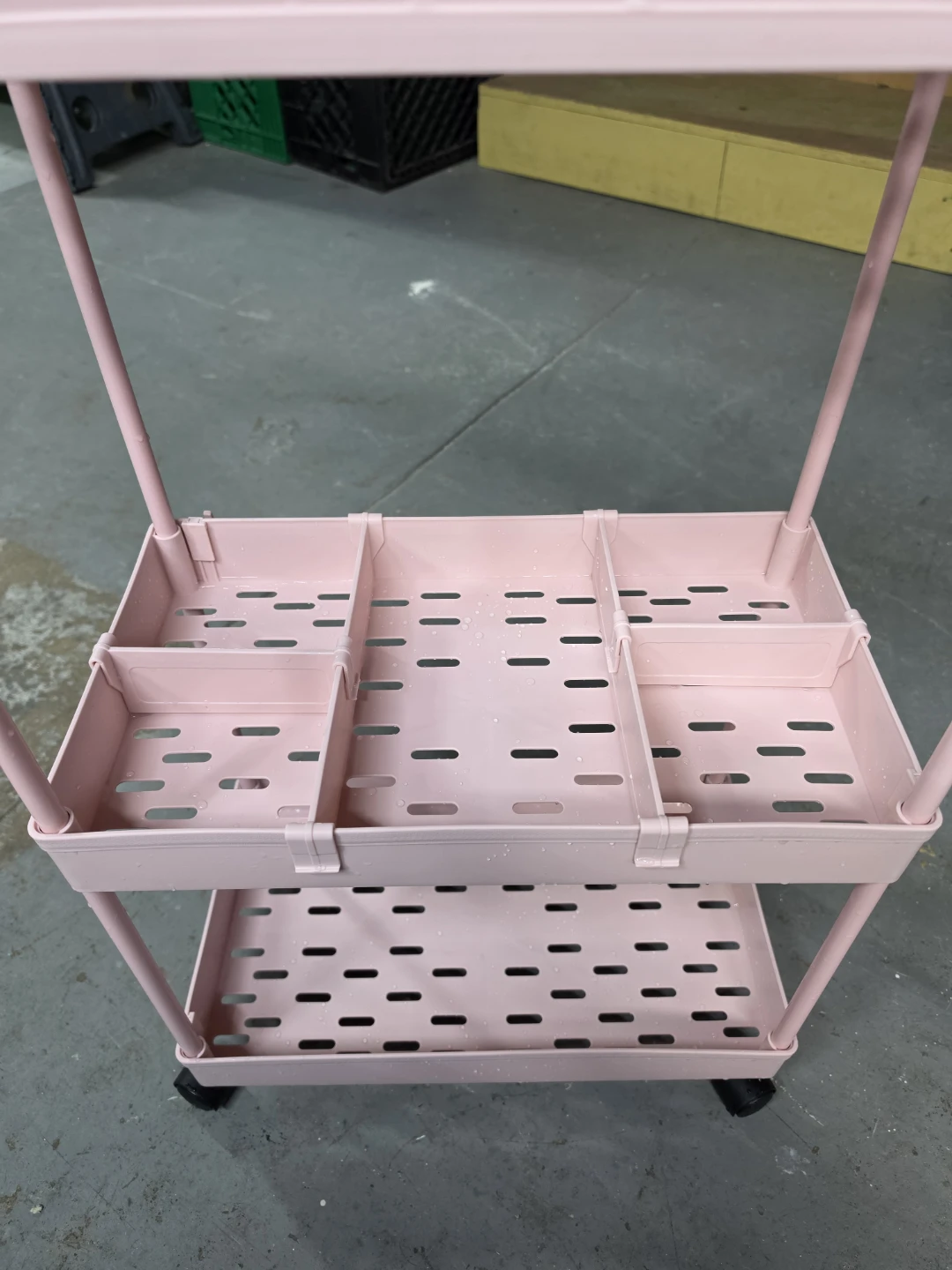 Pink Rolling Utility Cart with Compartments - photo 4