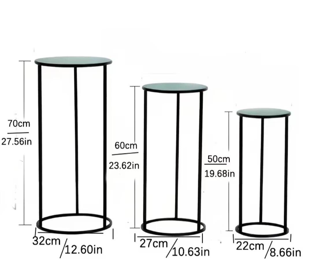 Set of 3 Pedestal Display Stands