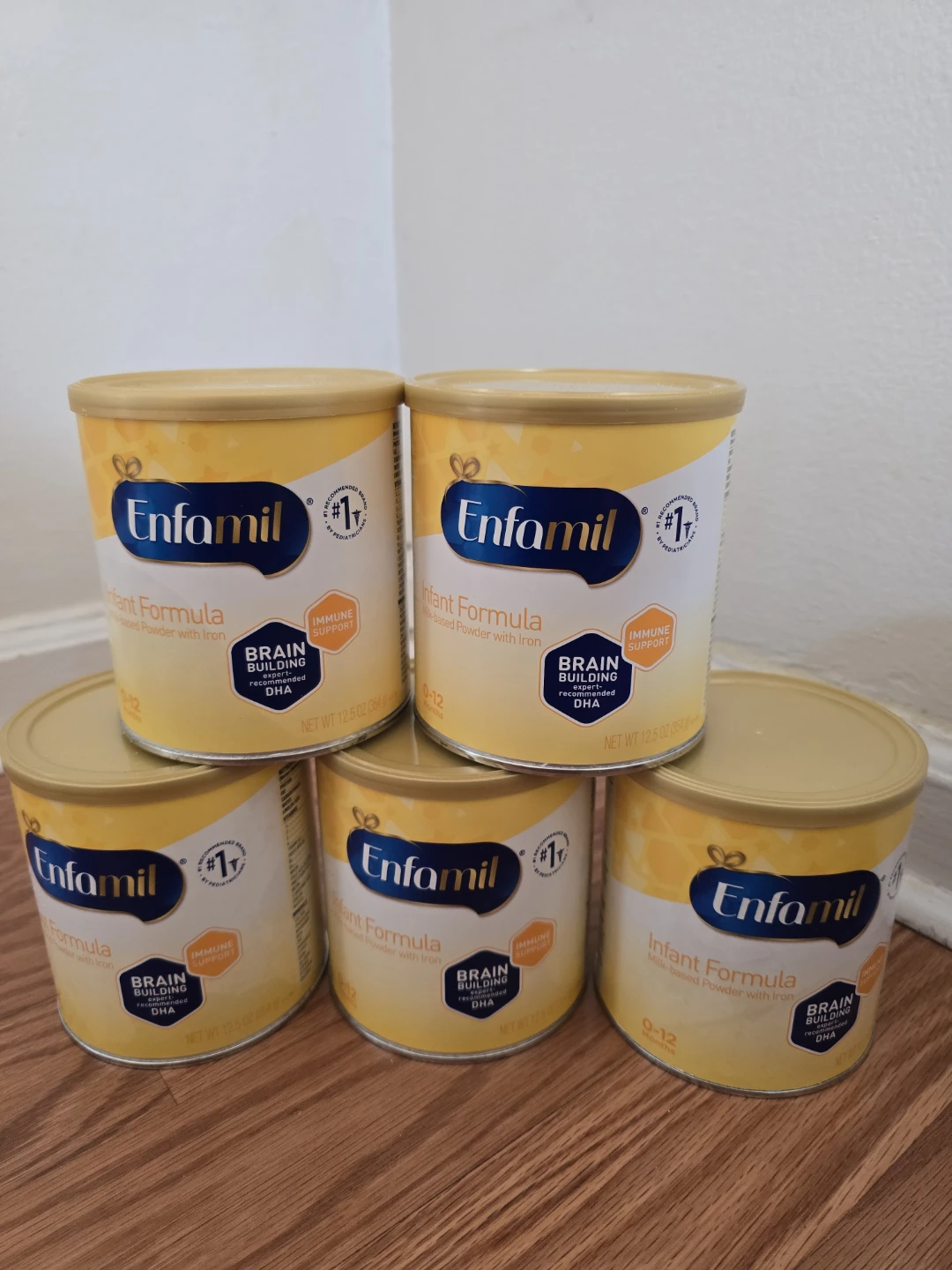 5 Cans Enfamil Infant Formula - 12.5 oz each