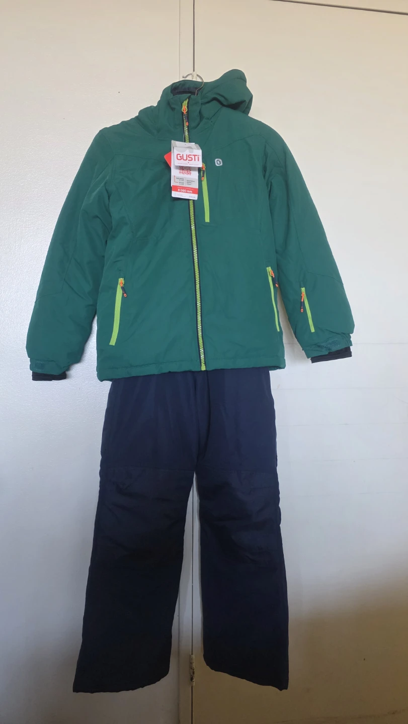 Gusti Kids Ski Suit Set - Green Jacket & Navy Pants
