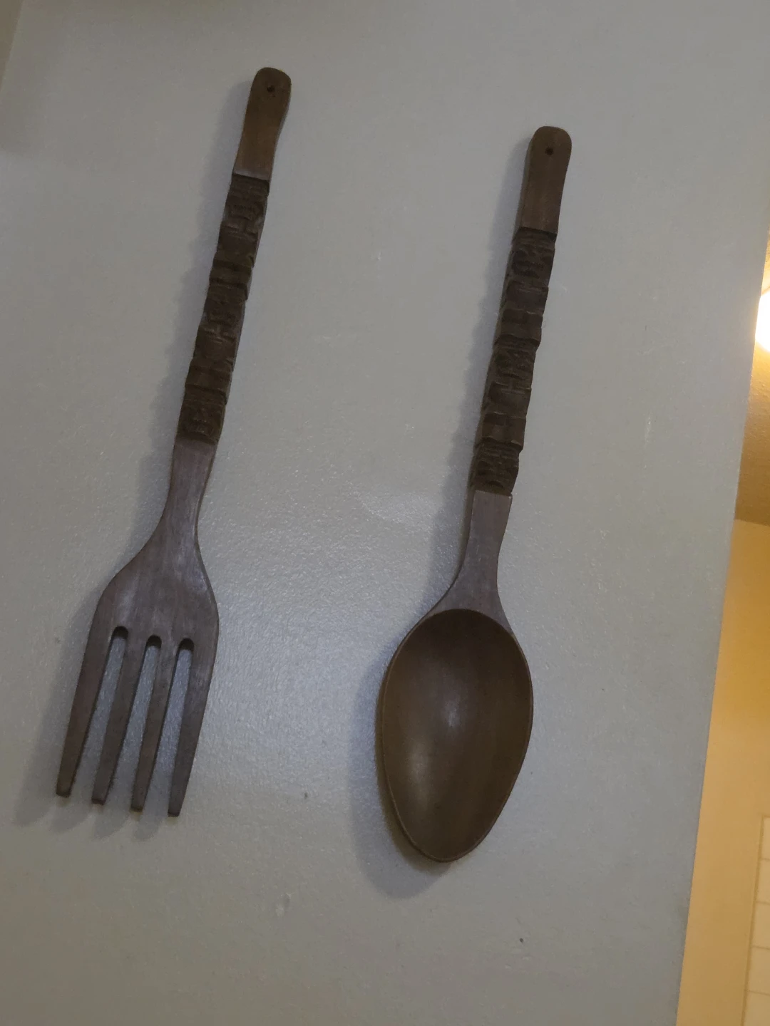 Wooden Decorative Spoon and Fork Set