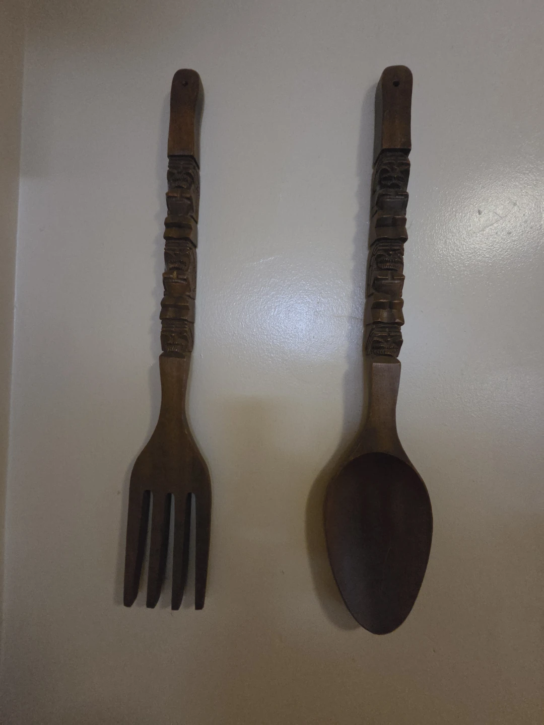 Wooden Decorative Spoon and Fork Set - photo 2