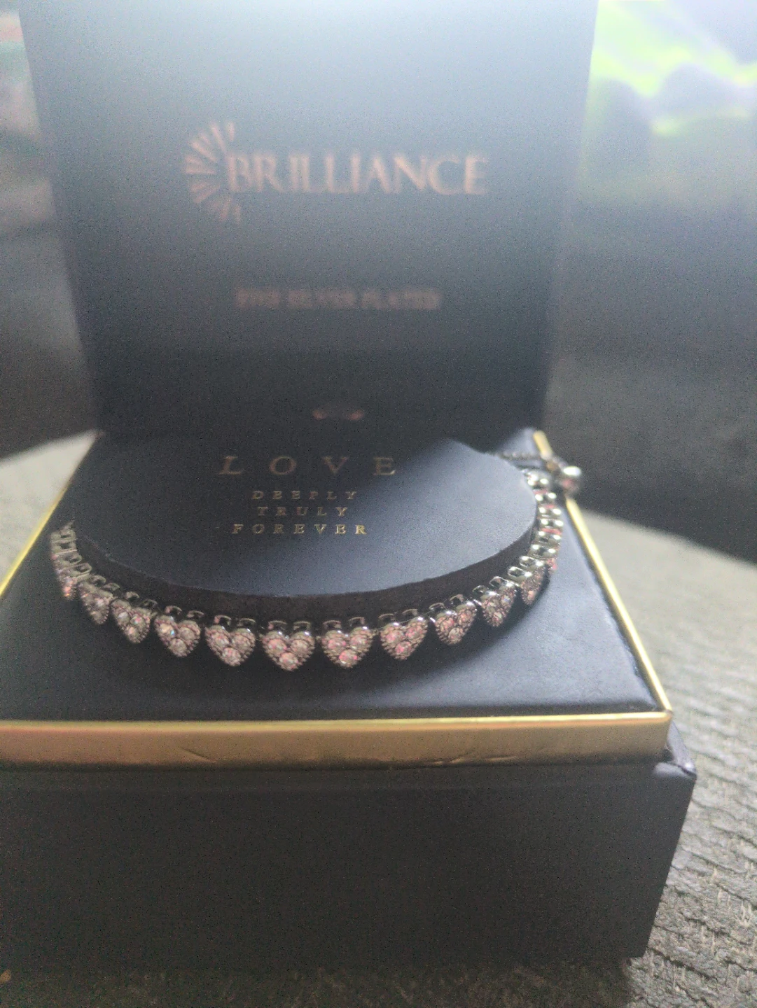 Brilliance Silver Plated Heart Tennis Bracelet - photo 2