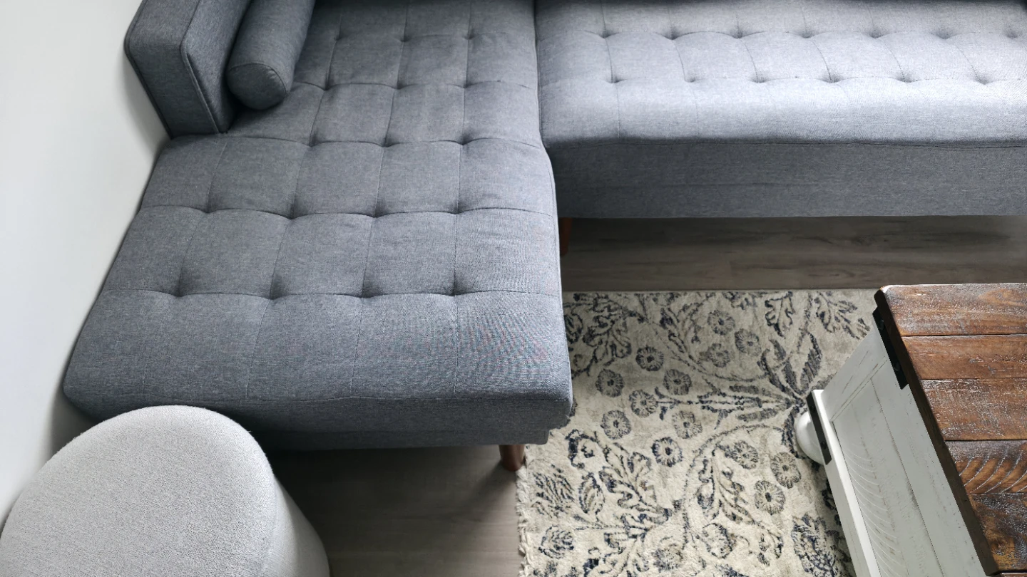 Sofa for sale Grey Tufted Sectional Sofa - photo 3