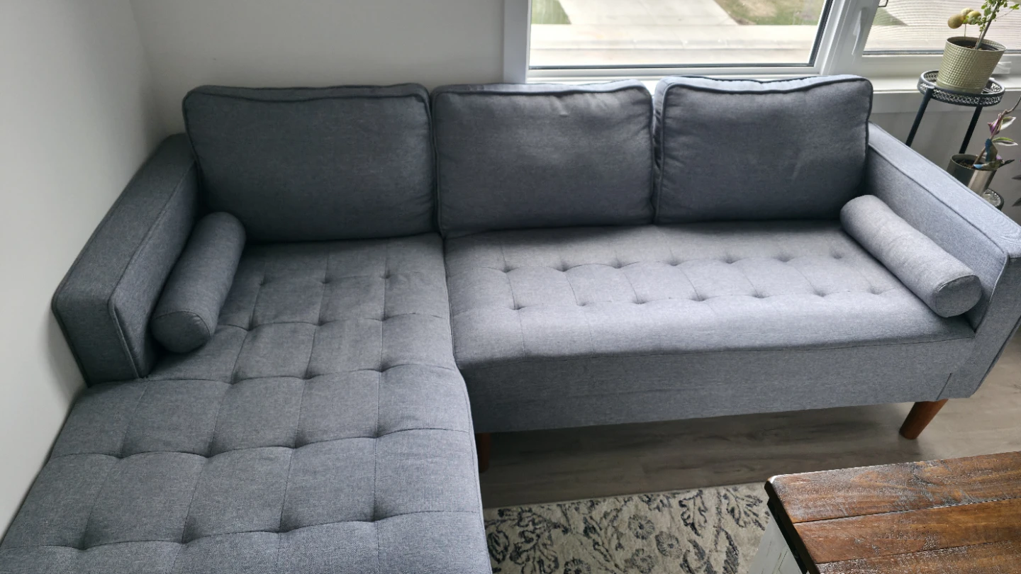 Sofa for sale Grey Tufted Sectional Sofa - photo 4