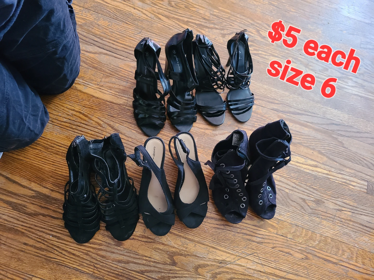Black Women's Heels - Size 6
