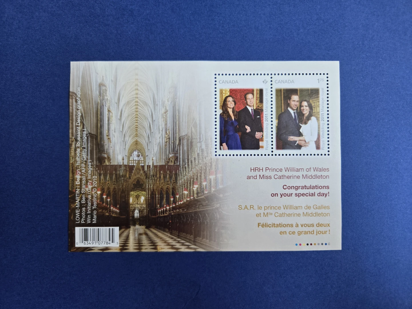 Canada Royal Wedding 2011 Stamps
