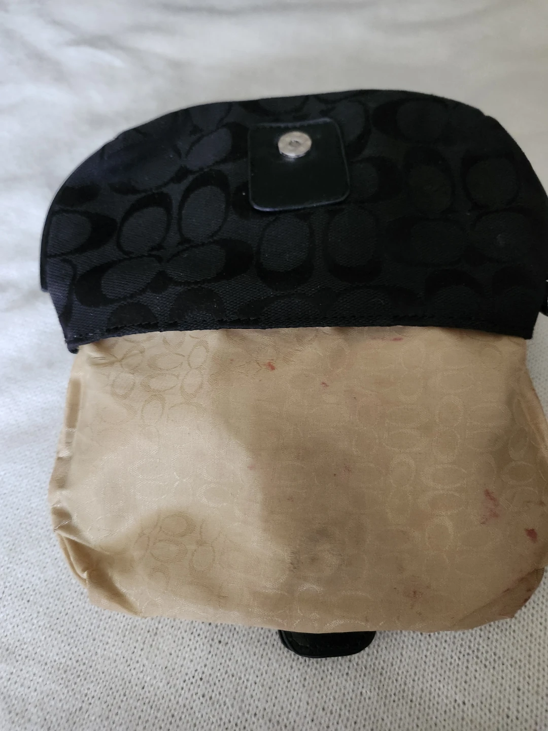 Coach Black Signature Pattern Wristlet - photo 3