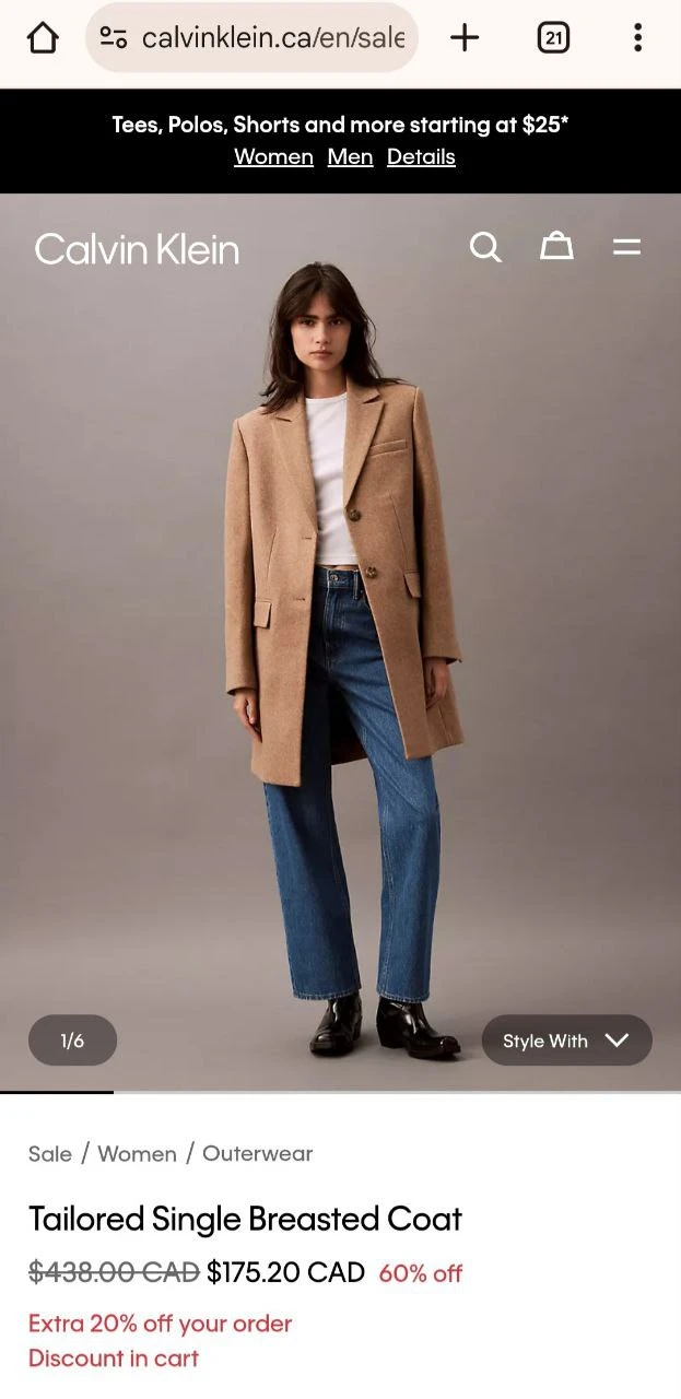 Calvin Klein Women's Calvin Klein Coat - Camel
