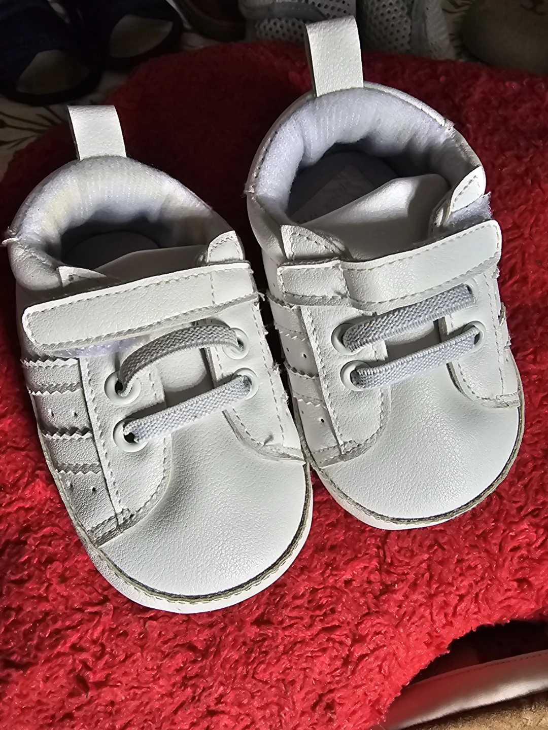 White Adidas Baby Shoes