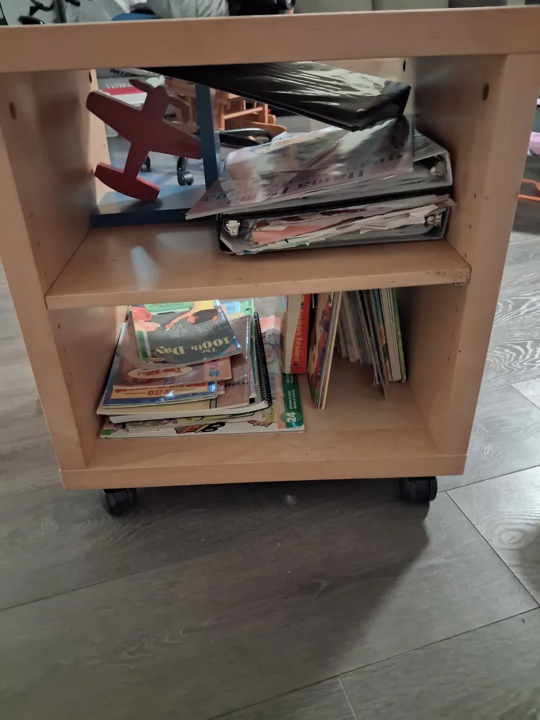 Wooden Rolling Storage Cube