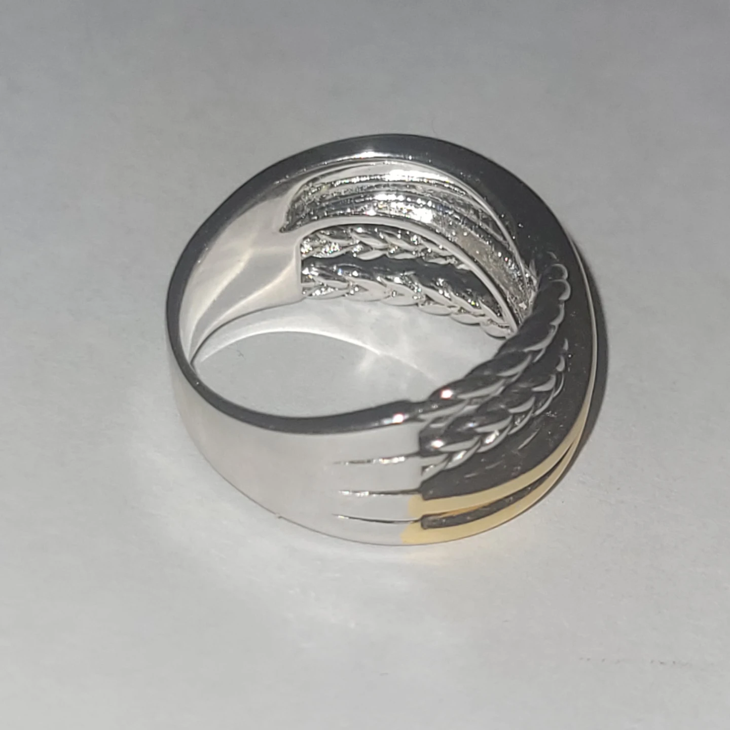 Two-Tone Sterling Silver and Gold Ring - photo 2