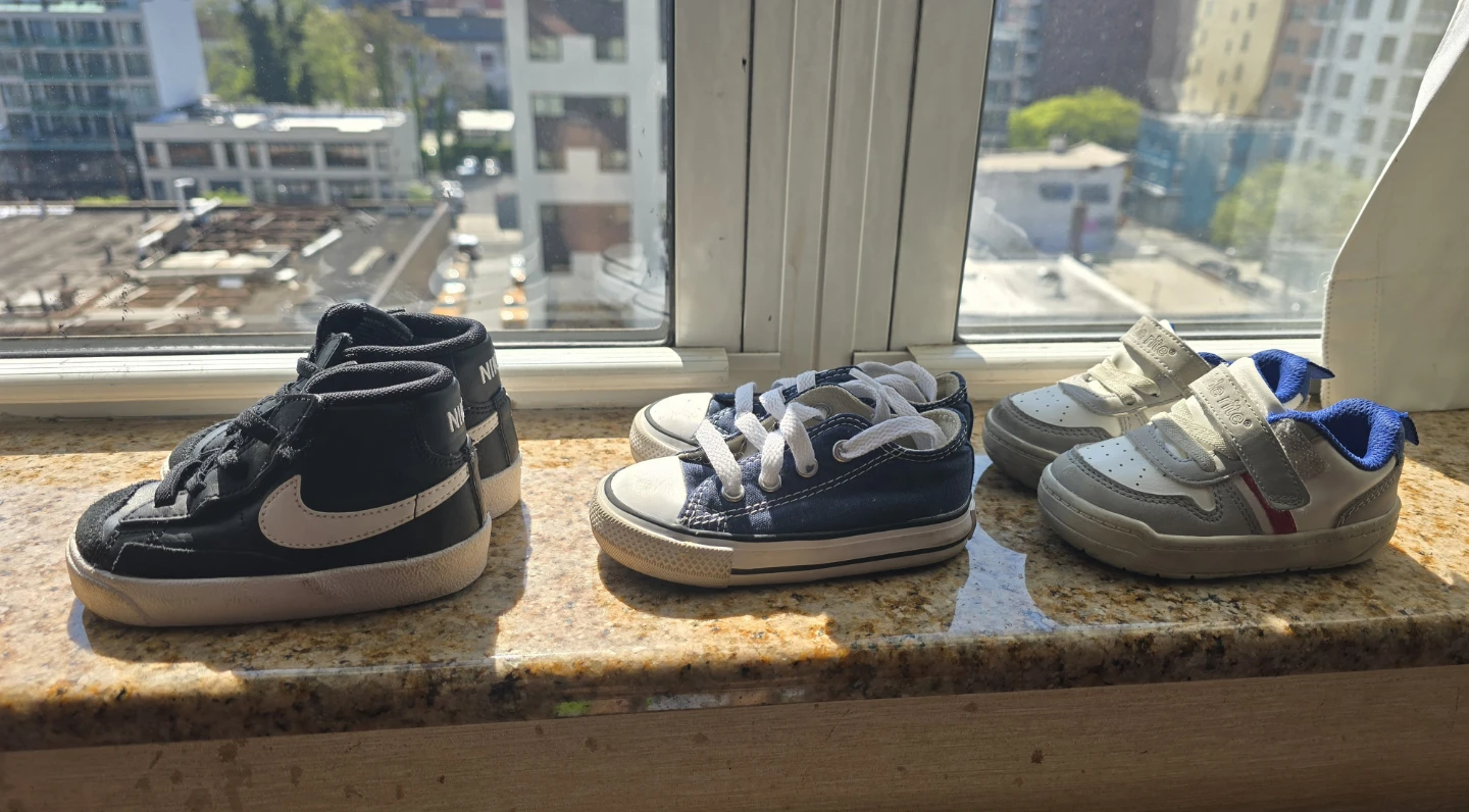Bundle: Nike, Converse, and Stride Rite Toddler Shoes size 5c