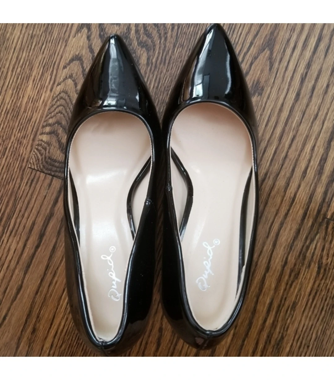 NEW Qupid Black Patent Pointed Toe Heels 5.5 - photo 3
