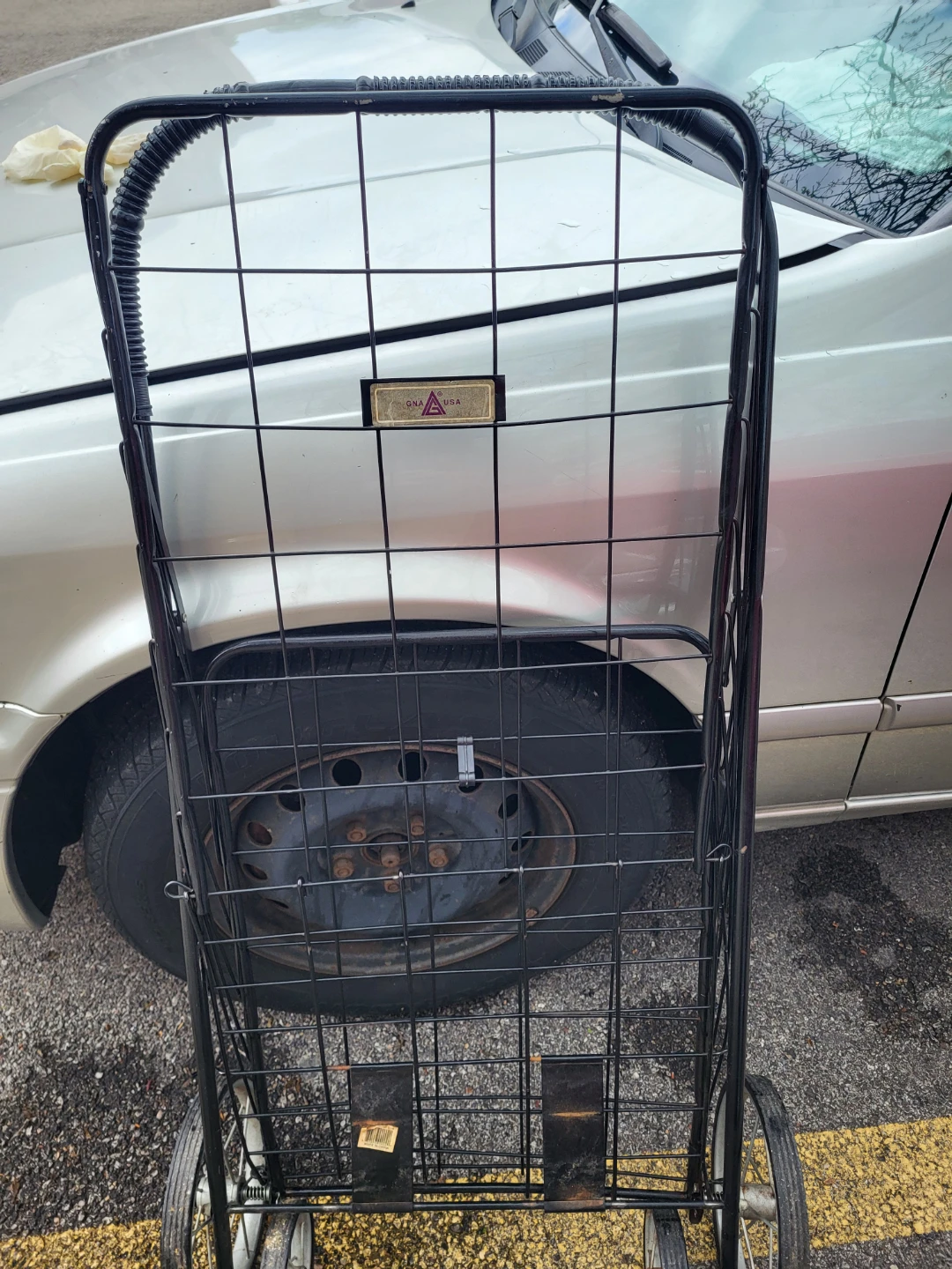 Black Folding Shopping Cart - photo 2