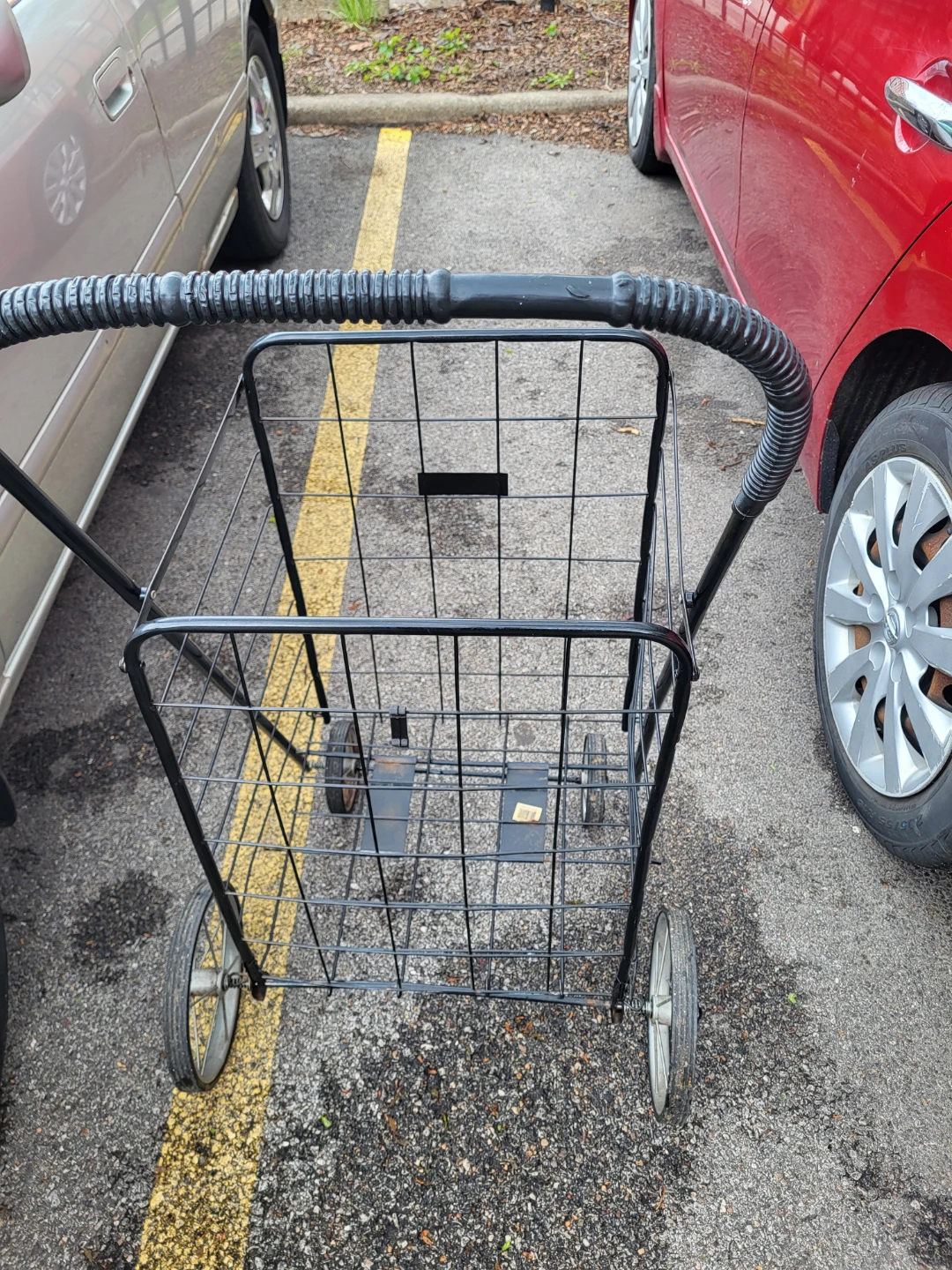 Black Folding Shopping Cart - photo 3