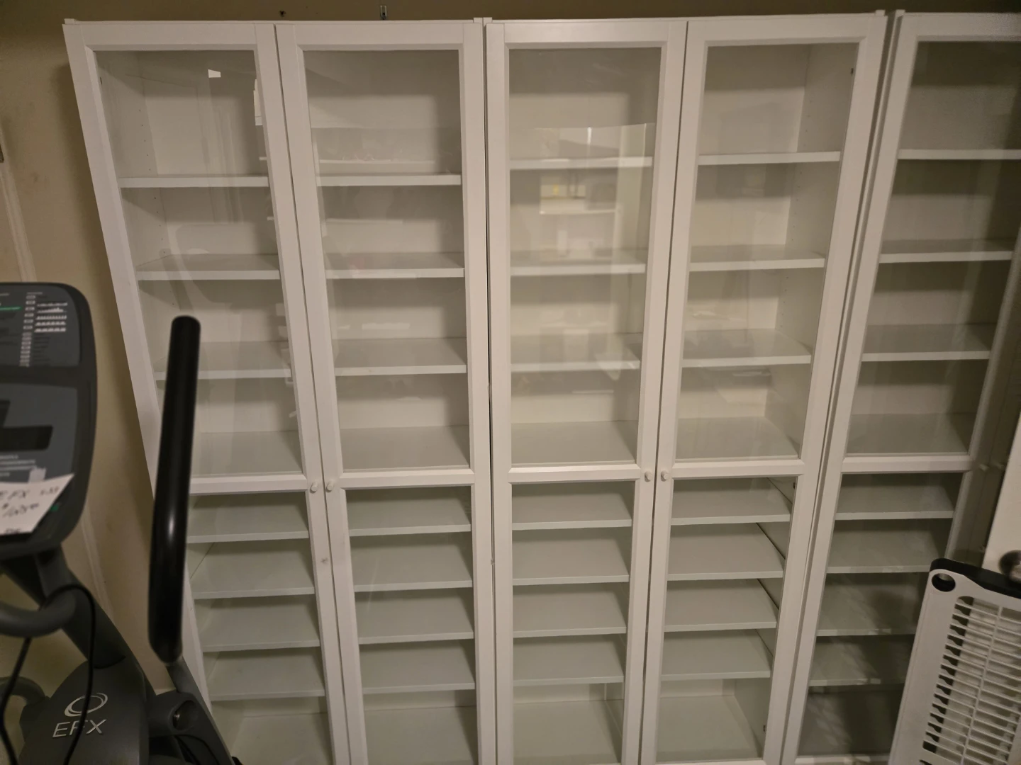 White IKEA Glass Door Bookcases