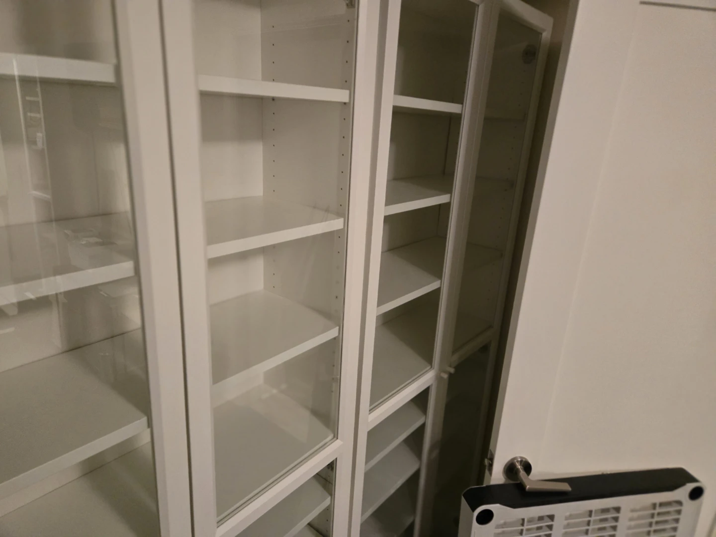 White IKEA Glass Door Bookcases - photo 2