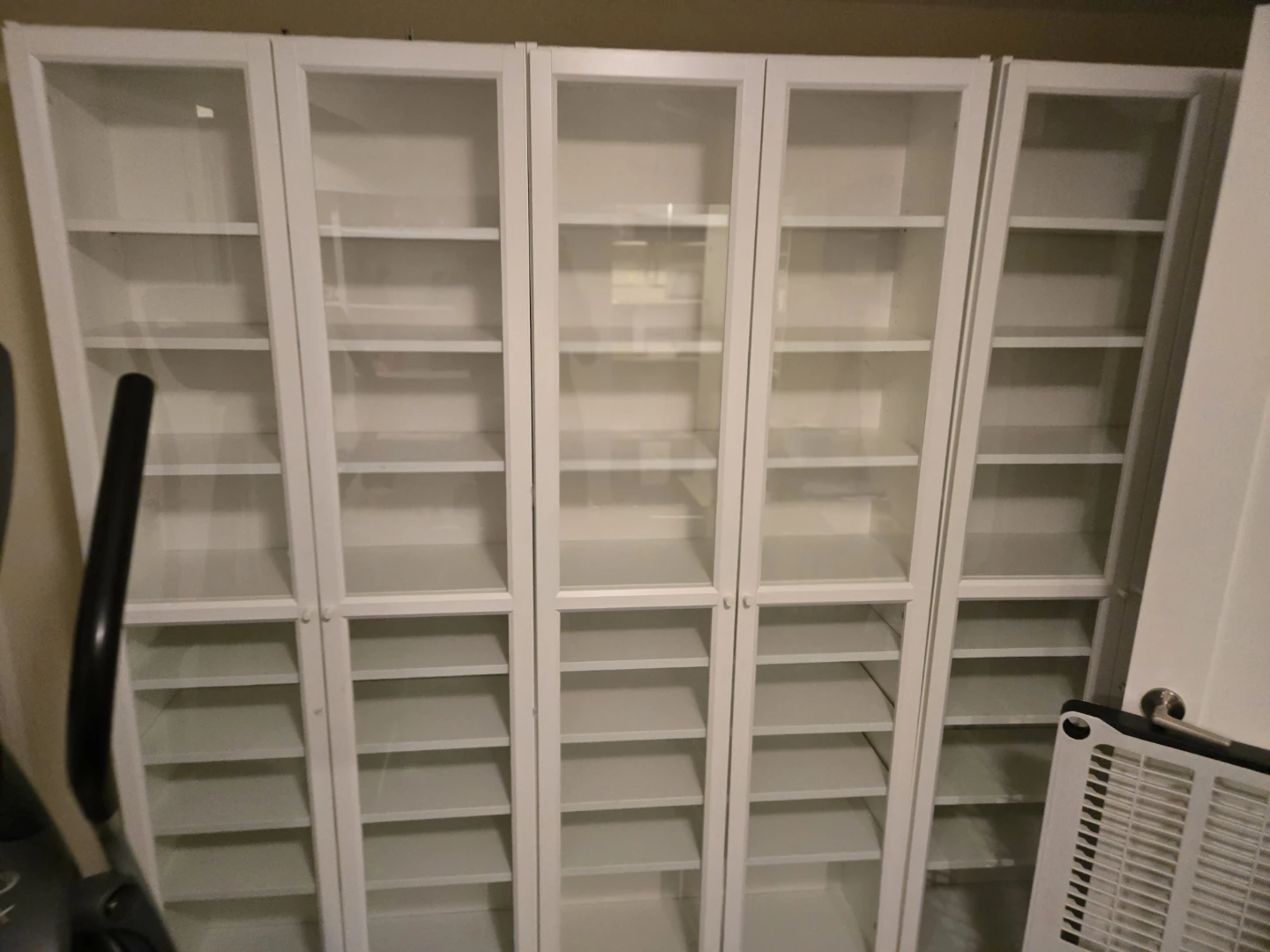 White IKEA Glass Door Bookcases - photo 3