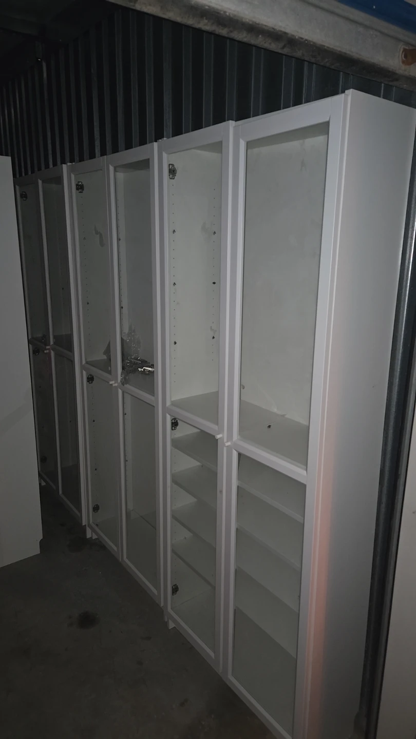 White IKEA Glass Door Bookcases - photo 4