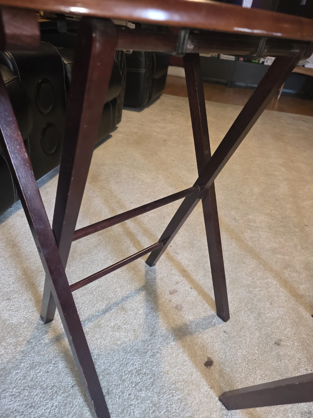 Set of 2 Wood Trays Tables - photo 3