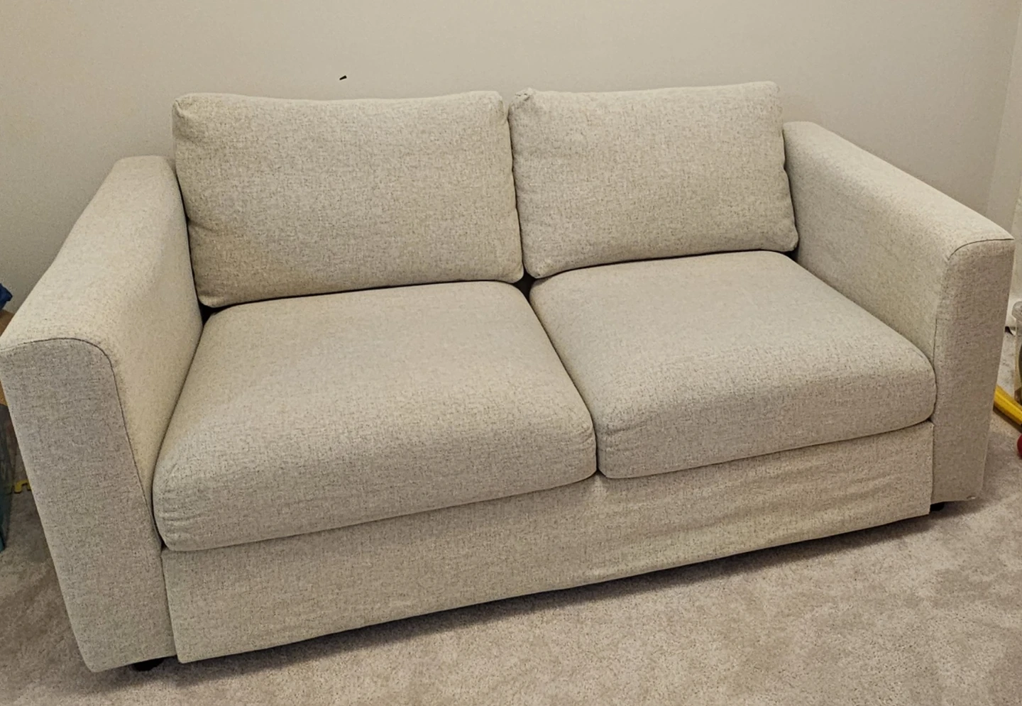 Light Beige Loveseat Sofa