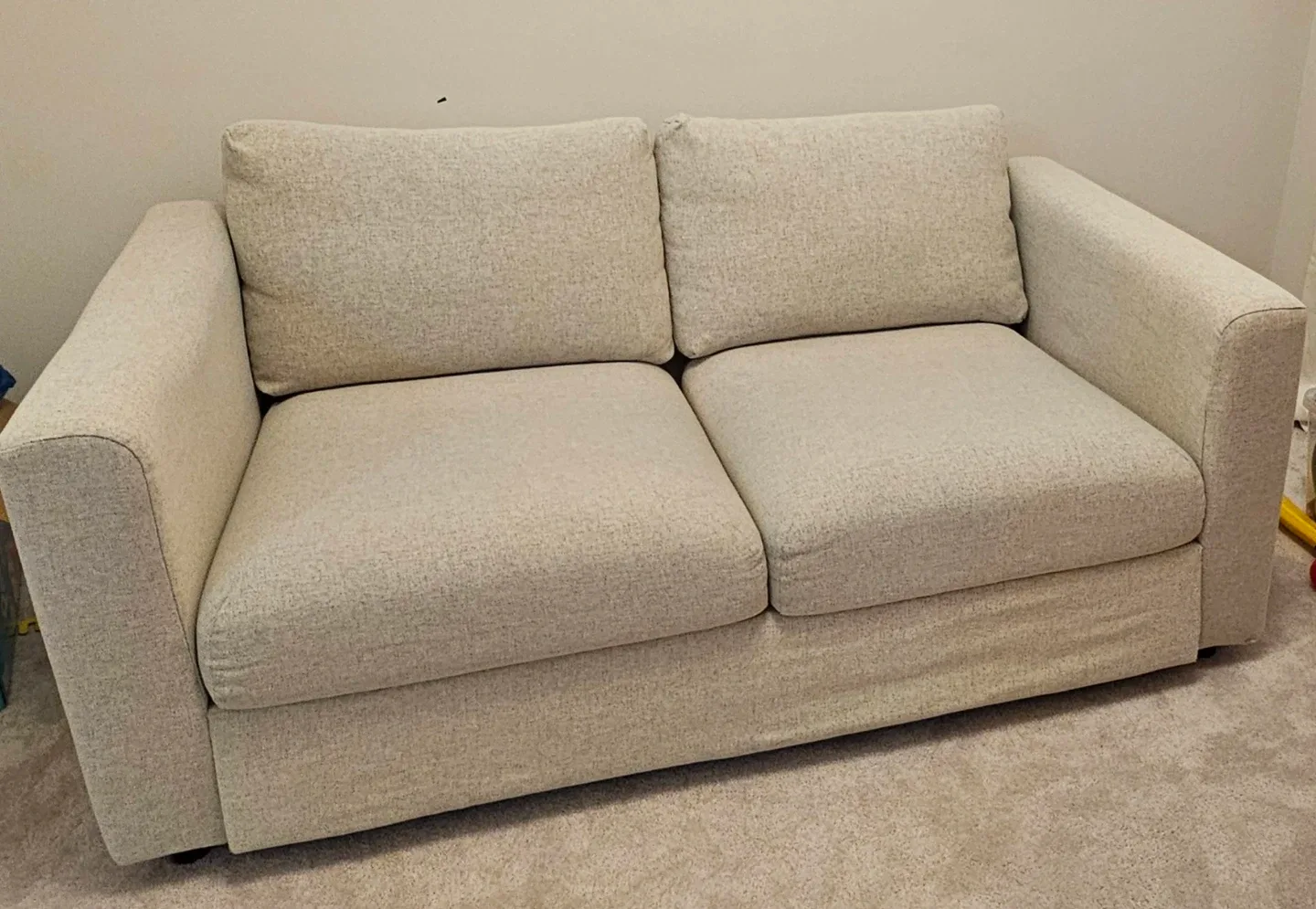 Light Beige Loveseat Sofa