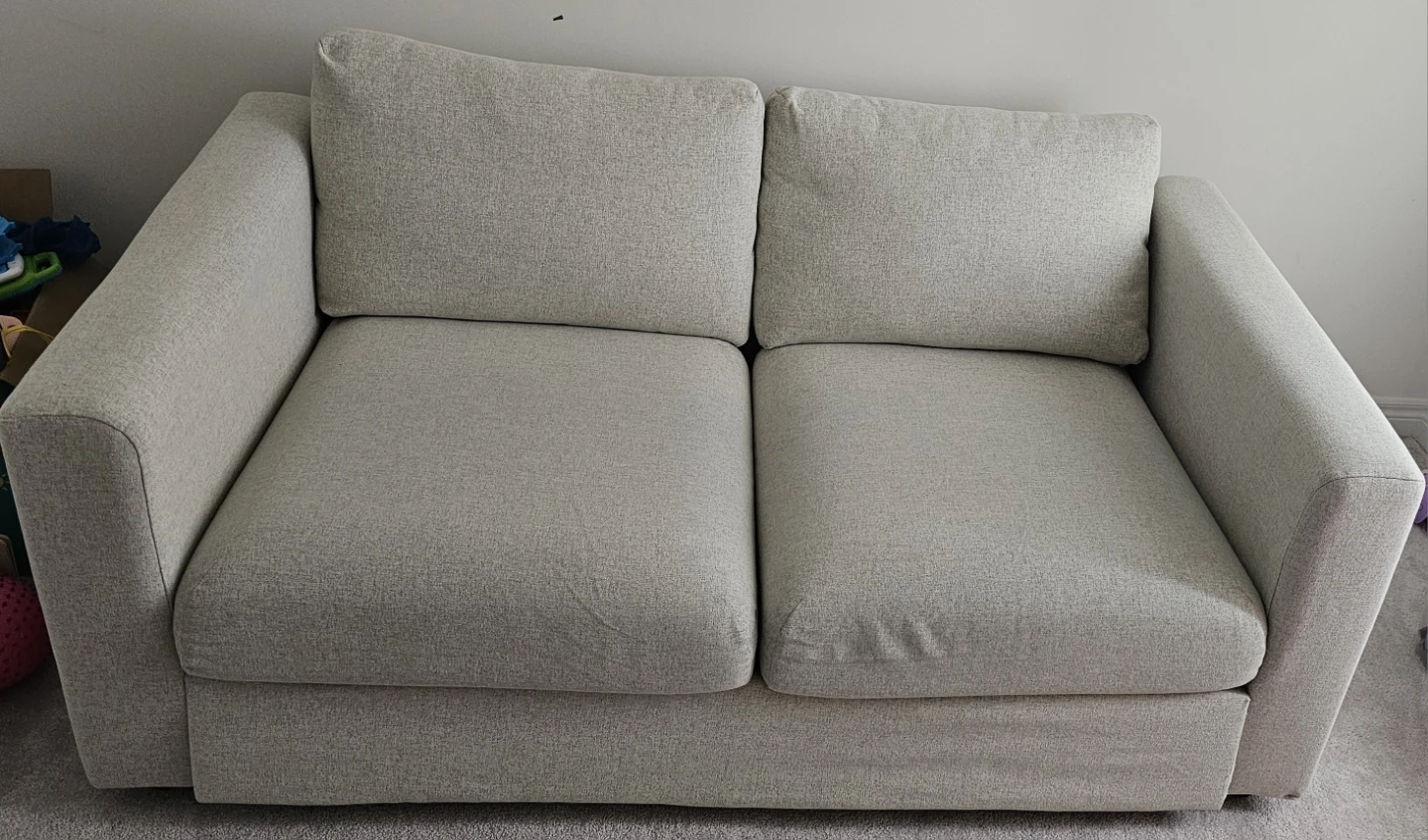 Light Beige Loveseat Sofa - photo 2