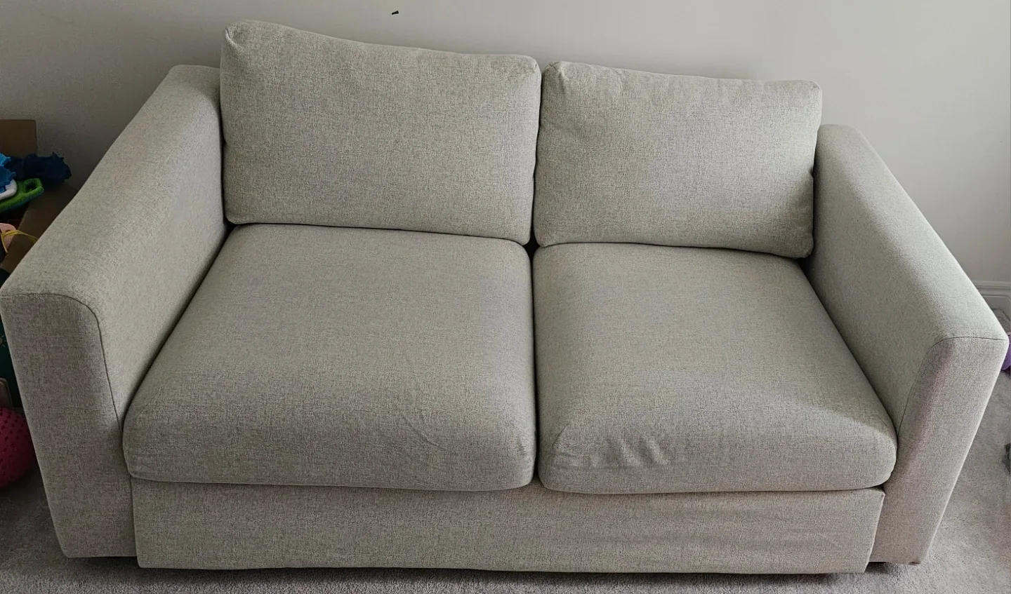 Light Beige Loveseat Sofa - photo 2