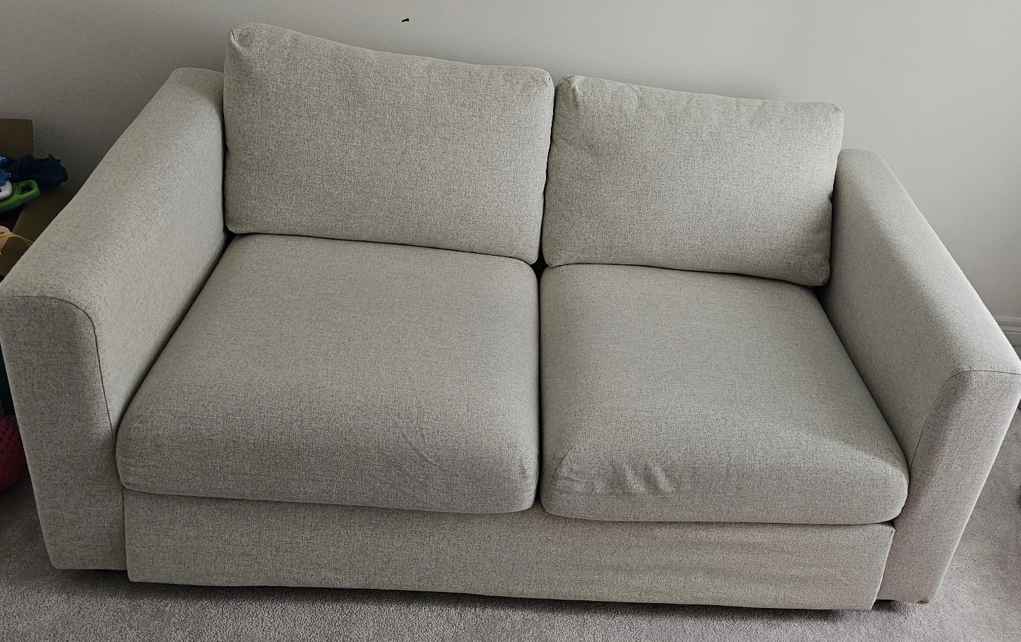 Light Beige Loveseat Sofa - photo 3