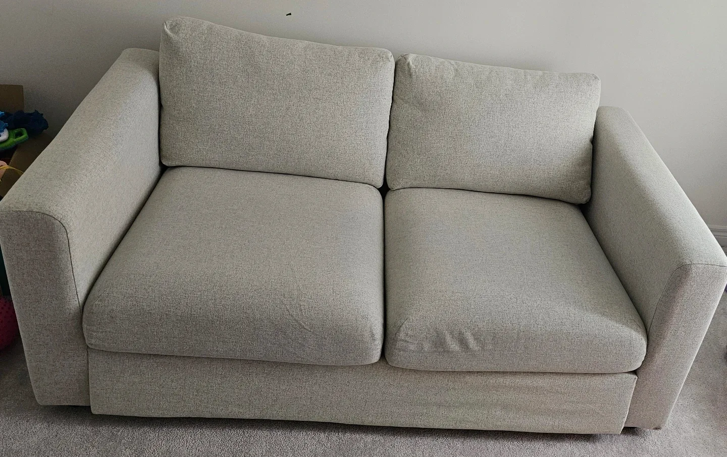 Light Beige Loveseat Sofa - photo 3