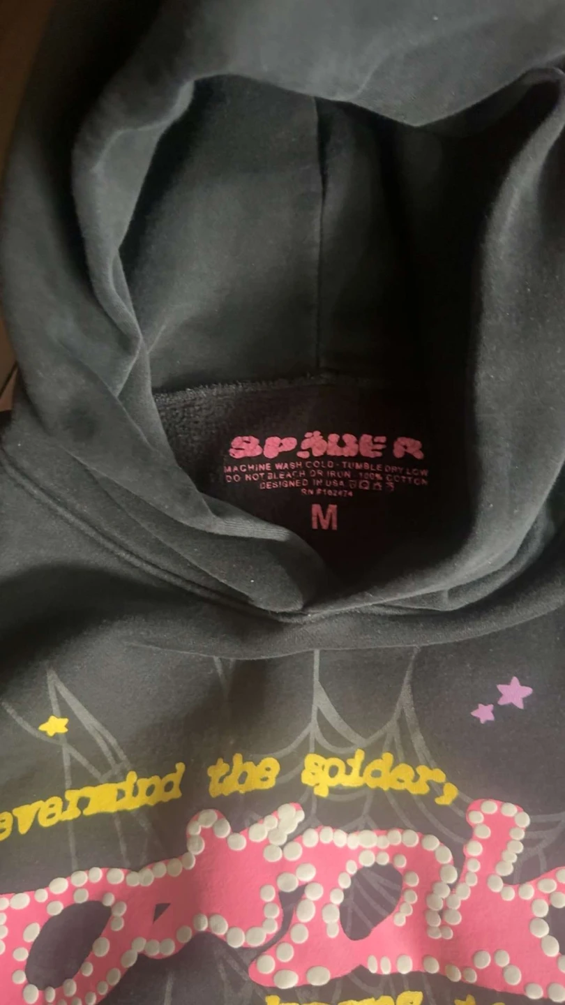 SPIDER hoodie black size M