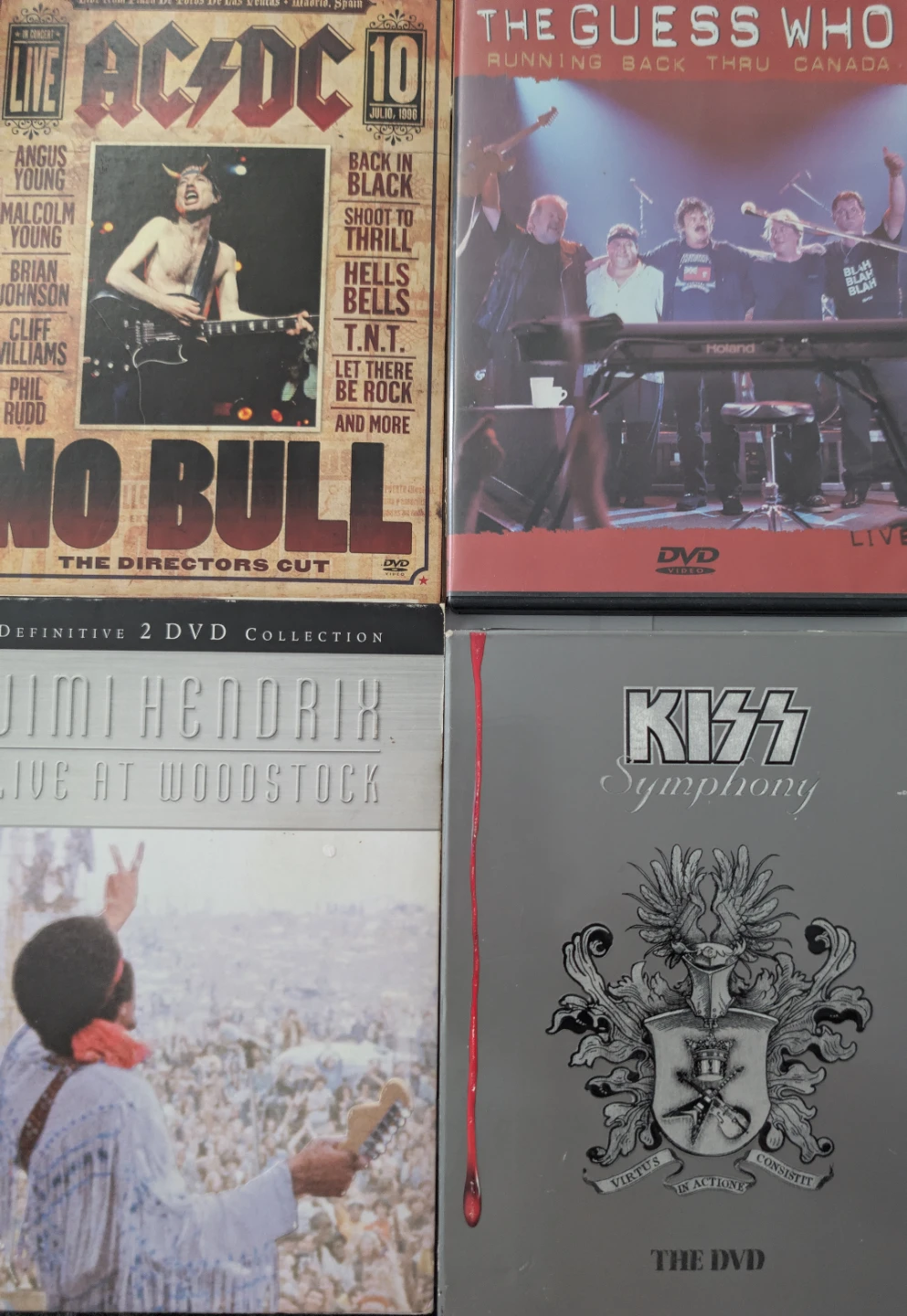 4 GREAT MUSIC DVD'S