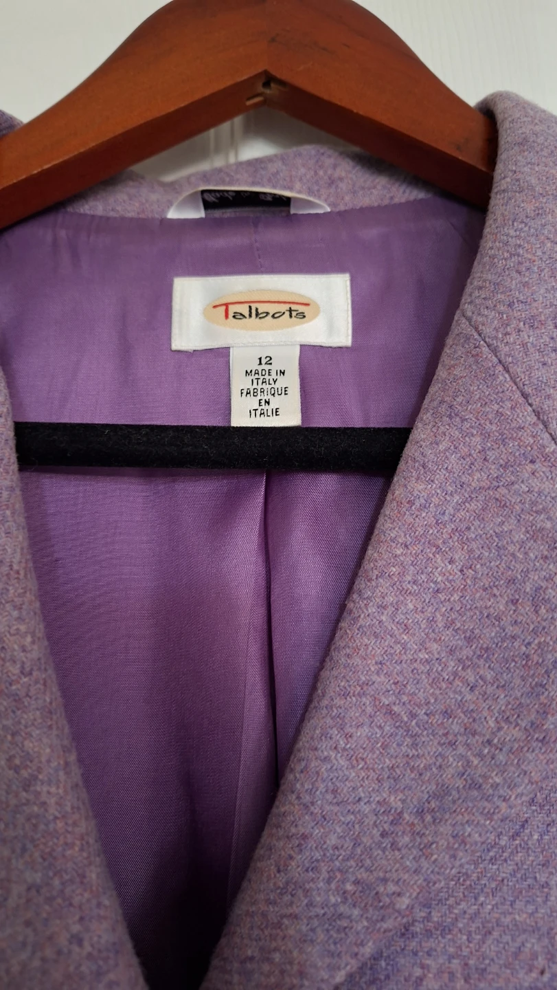 Talbots Women's Purple Wool Blend Blazer - photo 2