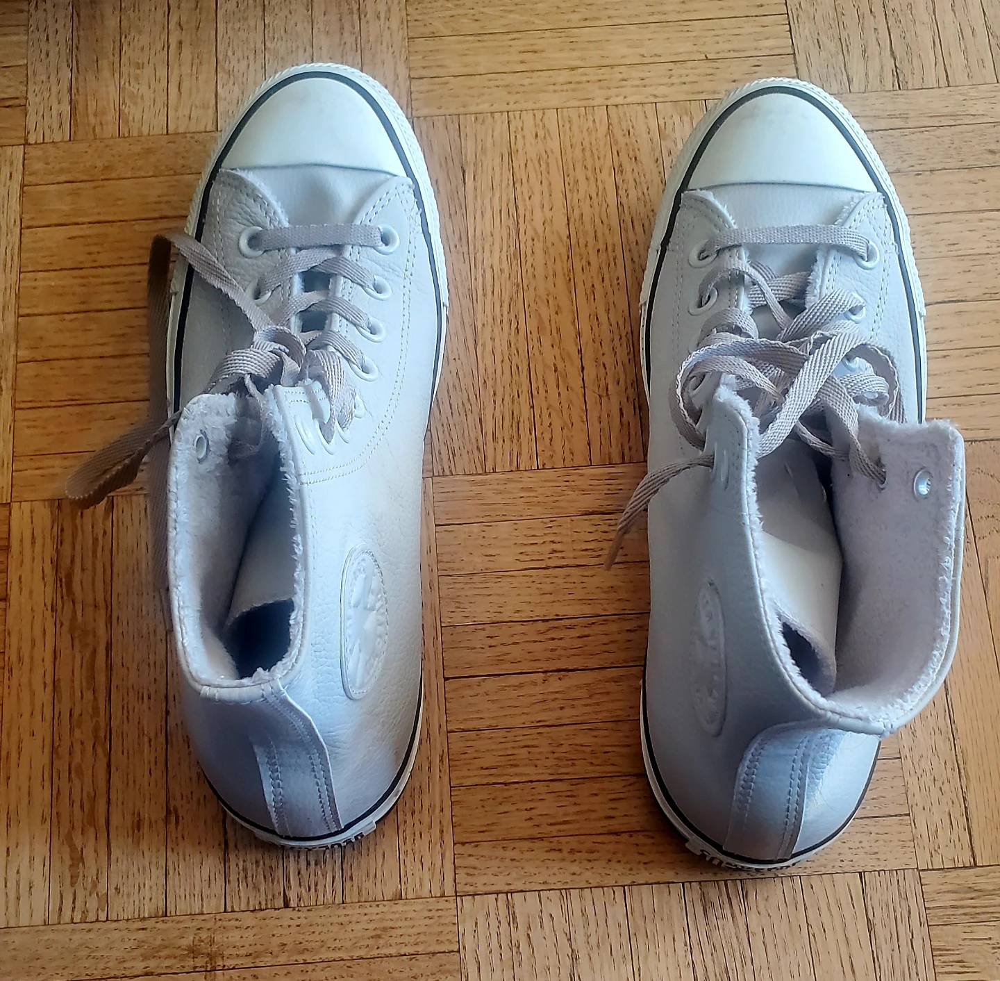 Converse High Top Sneakers - Light Grey Leather - photo 3